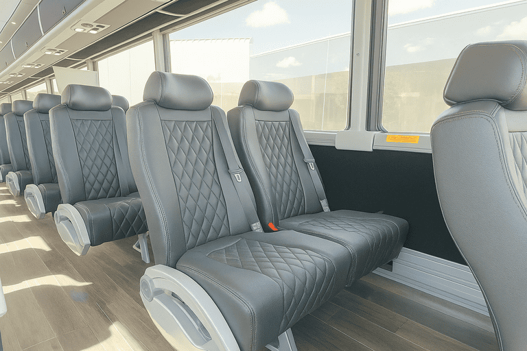 interior of Coach Bus Alpharetta charter bus