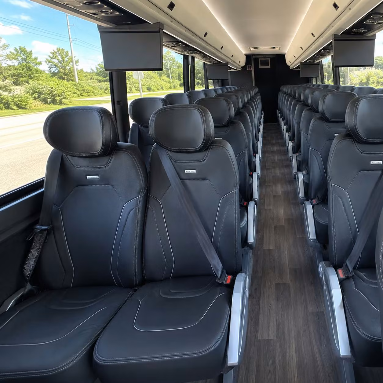 56 passenger charter bus interior